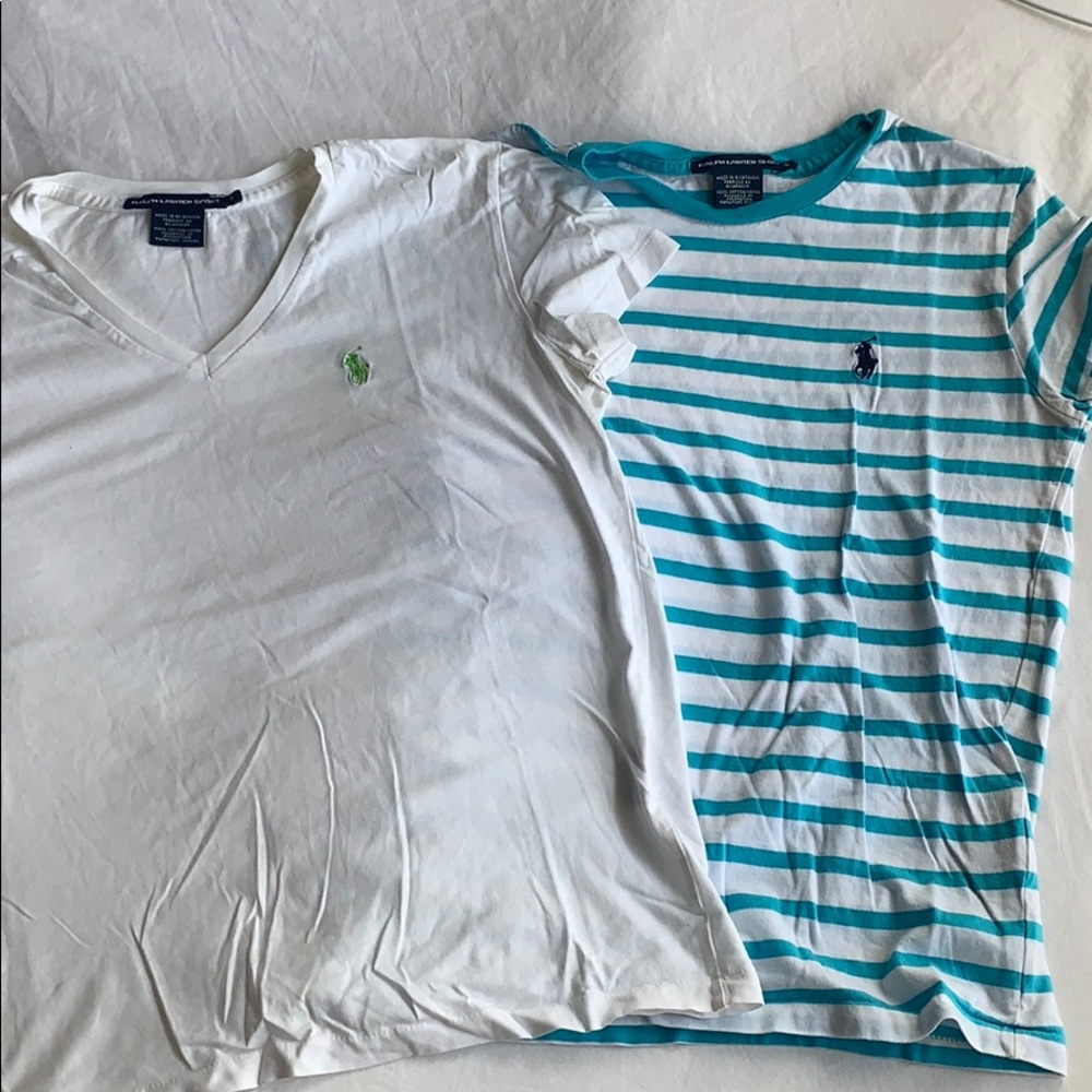 Ralph Lauren short sleeve tees. LOT OF 2